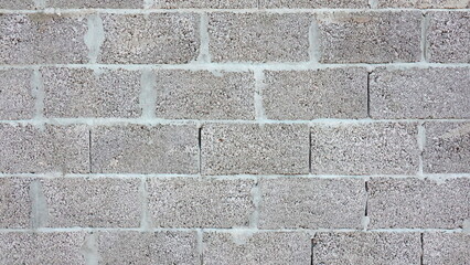 Detailed Texture of Gray Concrete Brick Wall