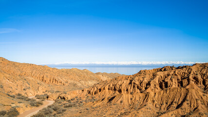 sandy canyon. red, orange sand