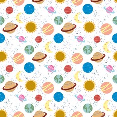 seamless pattern with planet
