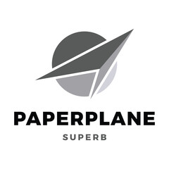 Paper Plane Icon Logo Design Template