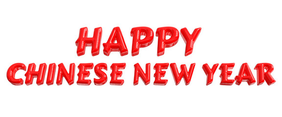 Fototapeta na wymiar Happy Chinese New Year 3d text