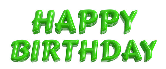 Happy Birthday 3d text