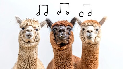 Naklejka premium Alpaca Acapella Ensemble