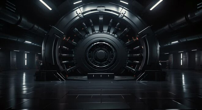 3D minimalist depiction of a dimly lit vault room, hidden financial issues,
