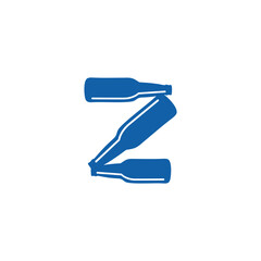 Letter Z Bottle logo icon vector template