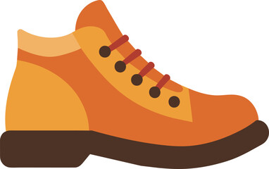 a camping hiking shoe with the yellow sole