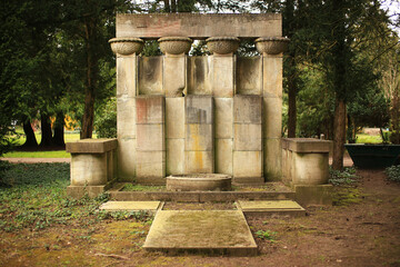 Impressive classic gravesite from the 19th century on a cemetery in Germany