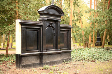 Impressive gravesite from the 19th century on a cemetery in Germany