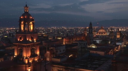 Fototapeta premium Puebla Mexico - Outlined Relief 8K Realistic