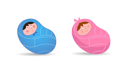 A baby, a newborn baby wrapped in a blanket.
