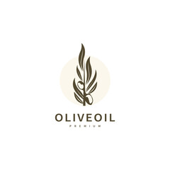 olive oil plant vector illustration for natural herbal logo design 3