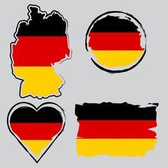 Obraz premium German flag set patriotic international