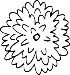 Obraz premium top view of tree hand drawing.