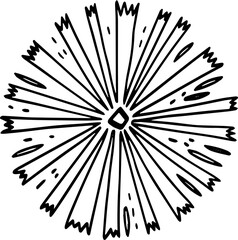 top view of tree hand drawing.