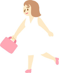 girl with a suitcase