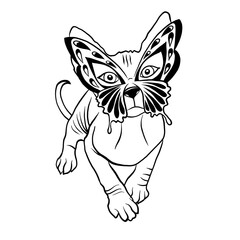 graphic Egyptian cats