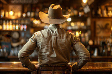 Generative AI picture Portrait of wild west retro movie western city town with cowboys and cowgirls and horses