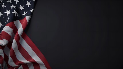 USA Flag Background Design with Copy Space