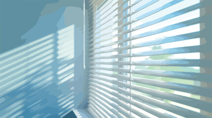 Modern blinds hanging on window Vector style vector