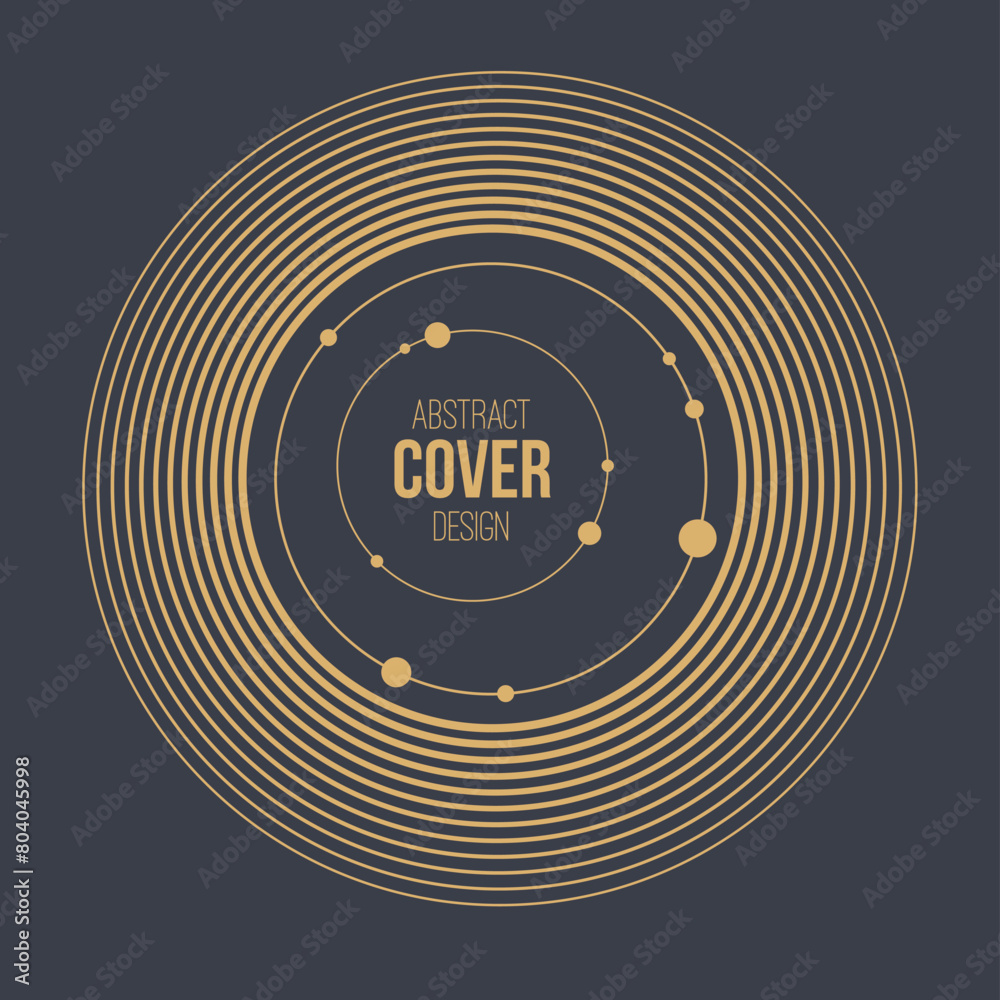 Wall mural abstract creative concept layout template. abstract solar system. circles and nodes. connection conc