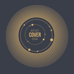 Abstract creative concept layout template. Abstract solar system. Circles and nodes. Connection concept. Space for text. Cover, card, flyer, poster, brochure design. Vector color illustration.