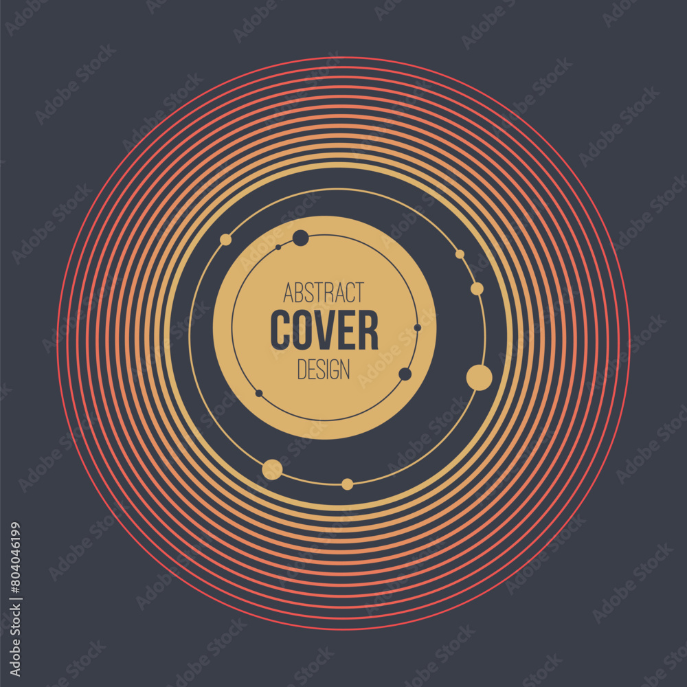 Wall mural abstract creative concept layout template. abstract solar system. circles and nodes. connection conc