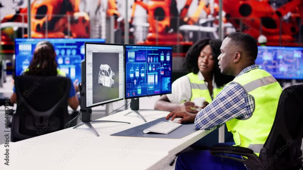 Poster engineer operators using scada system