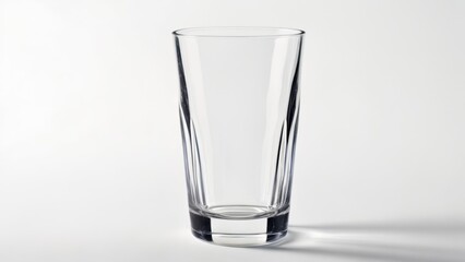  Empty glass on white surface