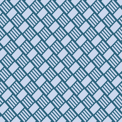 Japanese Diagonal Line Checkered Vector Seamless Pattern
