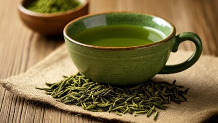  A moment of tranquility with a soothing green tea