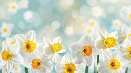 Beautiful white and yellow flowers in a field, perfect for nature backgrounds