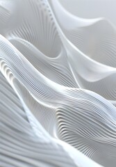 Captivating Monochrome Wave Patterns Showcasing Fluid Dynamism and Architectural Elegance