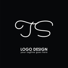 Fototapeta premium TS TS Logo Design, Creative Minimal Letter TS TS Monogram