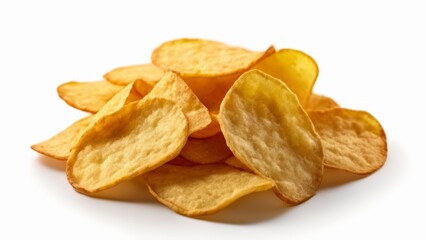  Crispy golden potato chips ready to be enjoyed