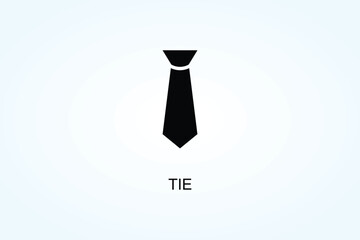 Tie Vector, Icon Or Logo Sign Symbol Illustration