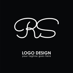 RS RS Logo Design, Creative Minimal Letter RS RS Monogram