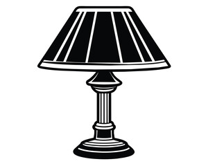 Table lamp light vector icon