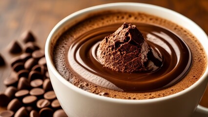  Indulge in the rich creamy delight of a chocolatey treat