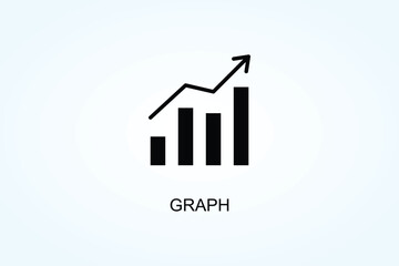 Graph Vector, Icon Or Logo Sign Symbol Illustration