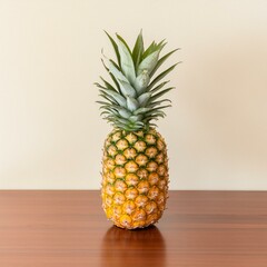 pineapple on the wooden table