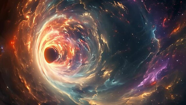 Mesmerizing vortex of a cosmic black hole
