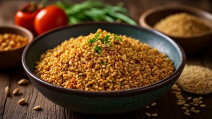 Deliciously seasoned grains ready to be savored