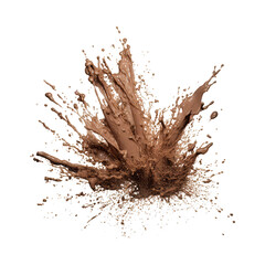 Mud Splash isolated on transparent png background. Generative ai