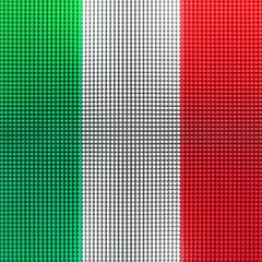 Italienische Flagge mit Tausenden von Punkten dargestellt - Mosaik