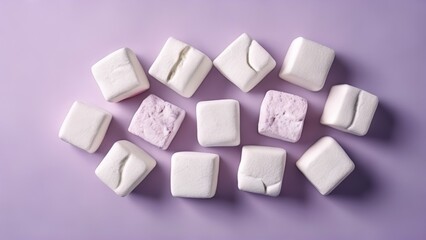  Delicate pink and white marshmallows perfect for sweet treats