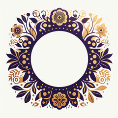 signboard, gold silhouette, floral pattern