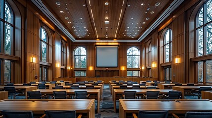 A large circular conference room and Generative AI