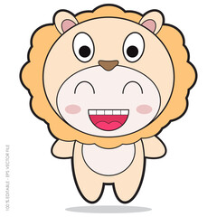 animals character with lion vector