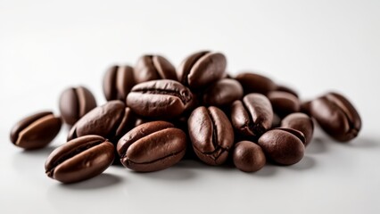 Naklejka premium Freshly roasted coffee beans ready to brew