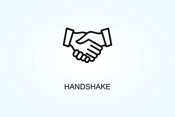 Handshake  Vector, Icon Or Logo Sign Symbol Illustration 